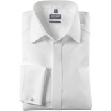 OLYMP - Luxor - Overhemd - Beige - Comfort Fit, Popeline, Dubbele Manchet, Strijkvrij