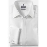 OLYMP - Luxor - Overhemd - Beige - Comfort Fit, Popeline, Dubbele Manchet, Strijkvrij