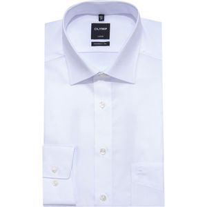 OLYMP - Luxor - Overhemd - Wit - Strijkvrij - 100% Katoen