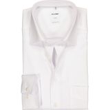 OLYMP - Effen Overhemd - Wit - 100% Katoen - Kent Kraag