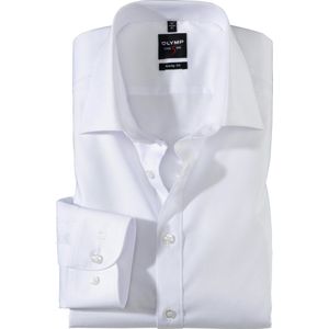 OLYMP - Level 5 Body Fit Overhemd - Wit - Strijkvriendelijk - Katoen