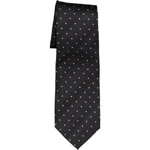 Eterna  stropdas, zwart met roze stip