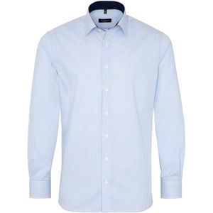 ETERNA - Overhemd - Lichtblauw - 100% Katoen - Lange Mouw, Modern Kent Kraag