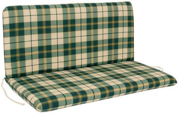 Auflage boston für Bank 2-sitzer, grün/beige kariert