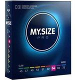 MY.SIZE PRO - Condooms - 64 mm - Vegan VYTEX-latex - 3 st.
