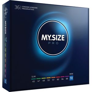 MySize PRO 72mm - Ruimere XXXXL Condooms 36 stuks