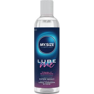 MY.SIZE Lube Me Premium Glijmiddel Tingly Warming 250 ml I Glijmiddel verwarmend, tintelend & geurloos I Glijmiddel op waterbasis I Glijmiddelgel geschikt voor toys & latex condooms