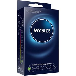MY.SIZE - Classic - Condooms - Transparant - 47 mm breed - 10 stuks - 0,07 mm wanddikte - Veganistisch