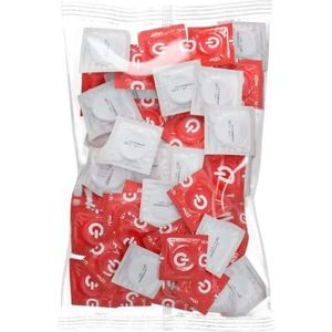 ON) Condooms Aardbei I 54 mm breedte I 50 stuks I Condooms rood & fruitig I met siliconen glijmiddel I dunne 0,07 mm wanddikte I Veganistische condooms