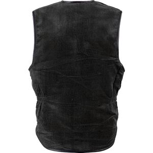 Craftland Corduroy vest met nepbont zwart