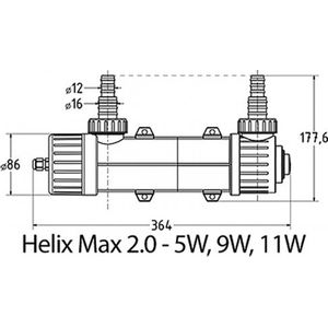 Aqua Medic Helix Max 2.0, UV-C waterzuiveraar (55 Watt)