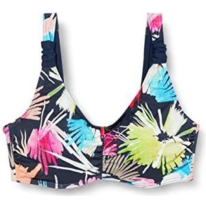 Firefly Muriel Tankini-bovendeel Navy Dark/Flower 38