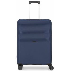 Trolley koffer van zeer flexibel en stootvast polypropyleen - telescopische handgreep - TSA slot - 4 wielen - 69l - blauw