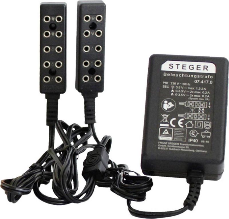 Kahlert Licht 60976 Verlichtingstransformator 230 V Met stroomverdeler