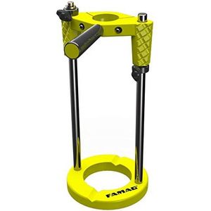FAMAG Delta-F 1405.210 Verzinkinrichting 210 mm, ronde voet, mobiele houder van aluminium voor boormachines en accuschroevendraaiers, compact, robuust en licht, Delta-F 1405.210