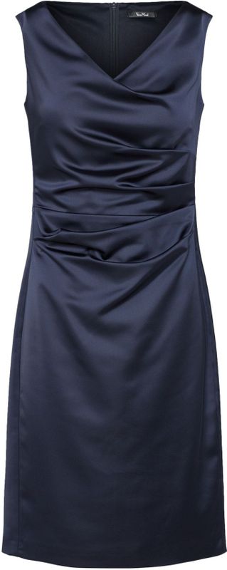 Vera Mont - Jerseyjurk - Satijn - Mouwloos - V-hals - Knielengte