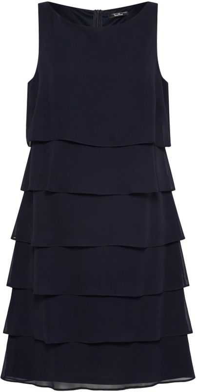 Vera Mont - Cocktailjurk - Donkerblauw - Gelaagde Look - Mouwloos