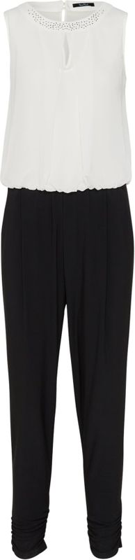 Jumpsuit - Effen - Chiffon - Ronde Hals - Mouwloos - 7/8 Lengte