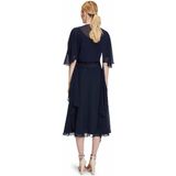 Vera Mont Dames Chiffonstola met Volant - Blauw