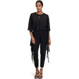 Vera Mont Dames Chiffonstola met Volant - Blauw