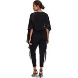 Vera Mont Dames Chiffonstola met Volant - Blauw