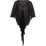 Vera Mont Dames Chiffonstola met Volant - Blauw