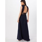 VM Vera Mont - Avondjurk - Nachtblauw - Chiffon - Gevoerde Zoom, Keyholesluiting, Mouwloos
