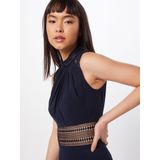 VM Vera Mont - Avondjurk - Nachtblauw - Chiffon - Gevoerde Zoom, Keyholesluiting, Mouwloos