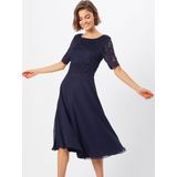 Cocktailjurk - Effen - Chiffon - Halve Mouw - Uitlopend