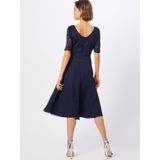 Cocktailjurk - Effen - Chiffon - Halve Mouw - Uitlopend