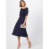 Cocktailjurk - Effen - Chiffon - Halve Mouw - Uitlopend