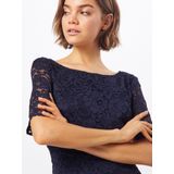 Cocktailjurk - Effen - Chiffon - Halve Mouw - Uitlopend