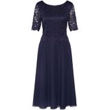 Cocktailjurk - Effen - Chiffon - Halve Mouw - Uitlopend