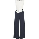 Jumpsuit - Crêpe - Color-Blocking - Mouwloos - Normale Pasvorm