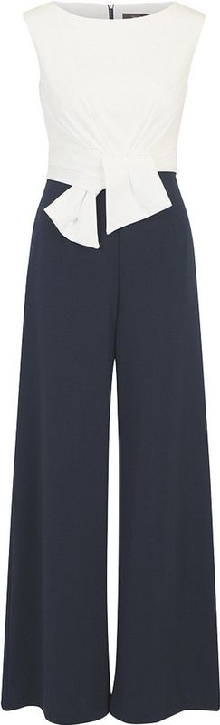 Jumpsuit - Crêpe - Color-Blocking - Mouwloos - Normale Pasvorm