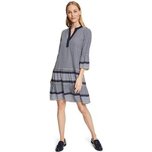 Cartoon Dames 1422/7204 Jurk, Wit/Dark Blue, 44
