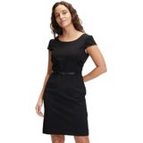 Betty&Co Etuikleid Betty & Co Etuikleid mit Gürtel Gürtel