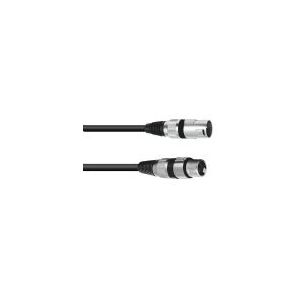Omnitronic 3022057N, XLR (3-pin), Männlich, XLR (3-pin), Weiblich, 15 m, Schwarz