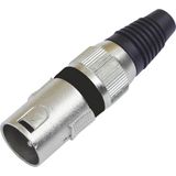 OMNITRONIC XLR-Stecker 3-polig, schwarz, 10 Stück