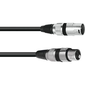 Omnitronic XLR kabel 3pins 1m sw (1 m, XLR), Audiokabel