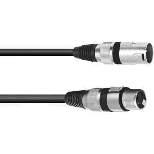 Omnitronic 30220405, XLR (3-pin), Männlich, XLR (3-pin), Weiblich, 1 m, Schwarz