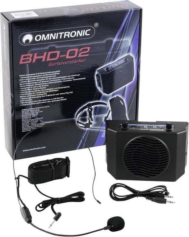 Omnitronic BHD-02 - Riemversterker - Compact - 5 W - Geluidssysteem