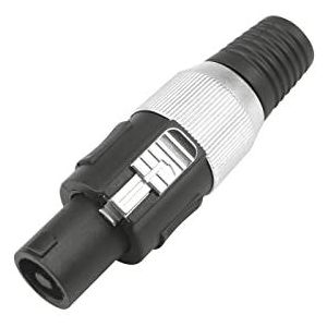 Omnitronic - Speaker Kabelstecker 2-pol - Kabels + Stekkers - Zwart - Robuust Ontwerp