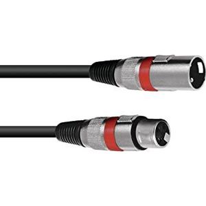 OMNITRONIC xlr kabel 3pin 7.5m bk/rd