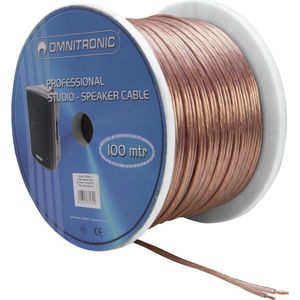 OMNITRONIC - Speakerkabel - 2x2.5mm - 100m - Helder