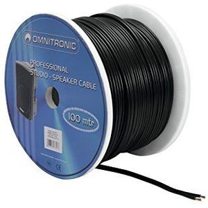 OMNITRONIC - Speakerkabel - 2x2.5mm - 100m - Zwart