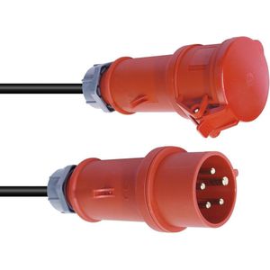 CEE verlengkabel 3 polig naar 3xCEE 3polig 32A female 2 meter IP54 H07RN-F