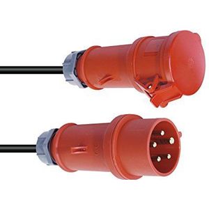 PSSO krachtstroom kabel CEE 16A 5x2.5 10m Rood
