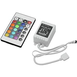 EUROLITE IR-2 afstandsbediening, besturingseenheid met IR-afstandsbediening voor RGB-ledstrips, 12 V