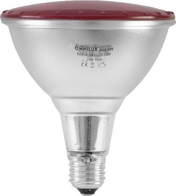 Omnilux - PAR-38 - LED-Lamp - Rood - 15W - E27